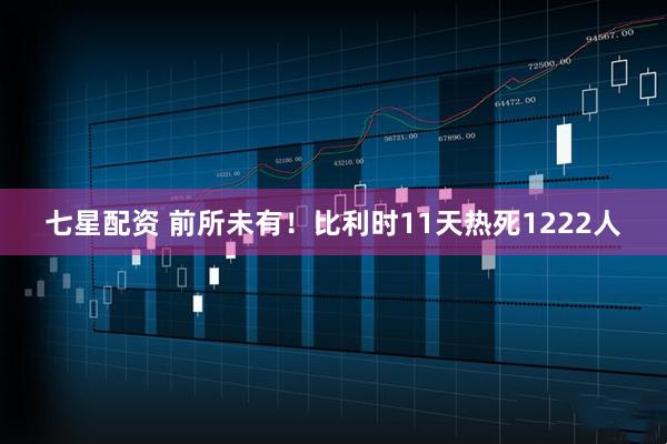 七星配资 前所未有！比利时11天热死1222人